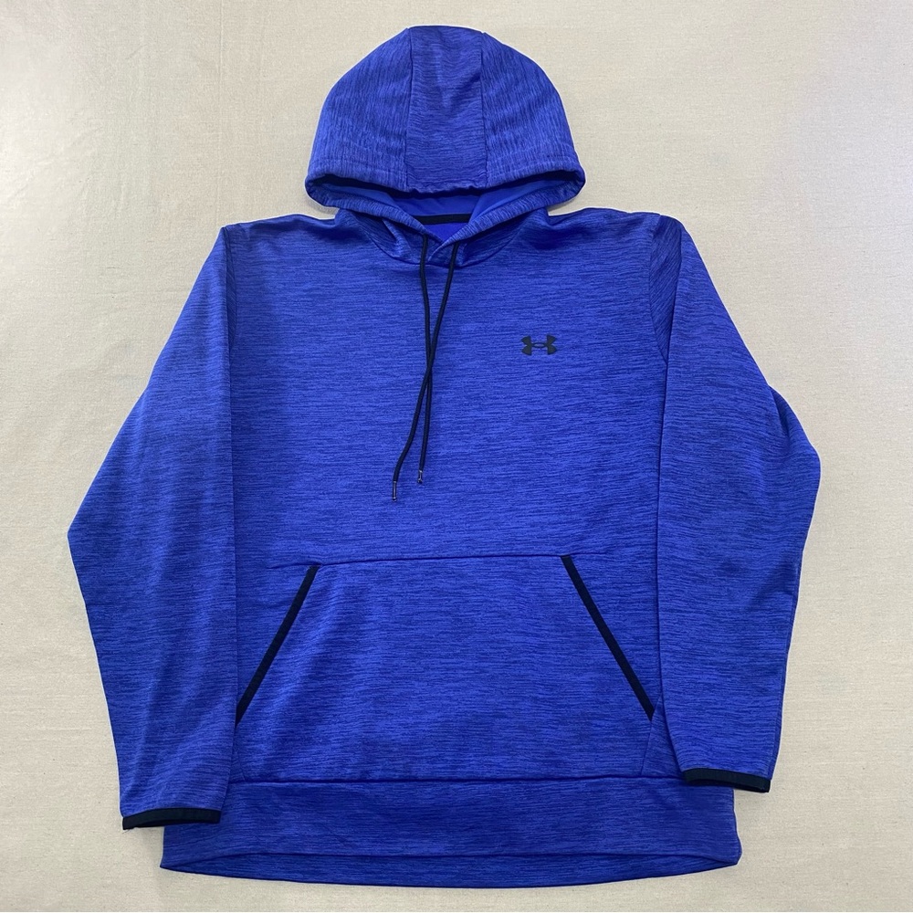 Under Armour Hoodie Mens Large Blue Armor Fleece Twist Performance Sweatshirt